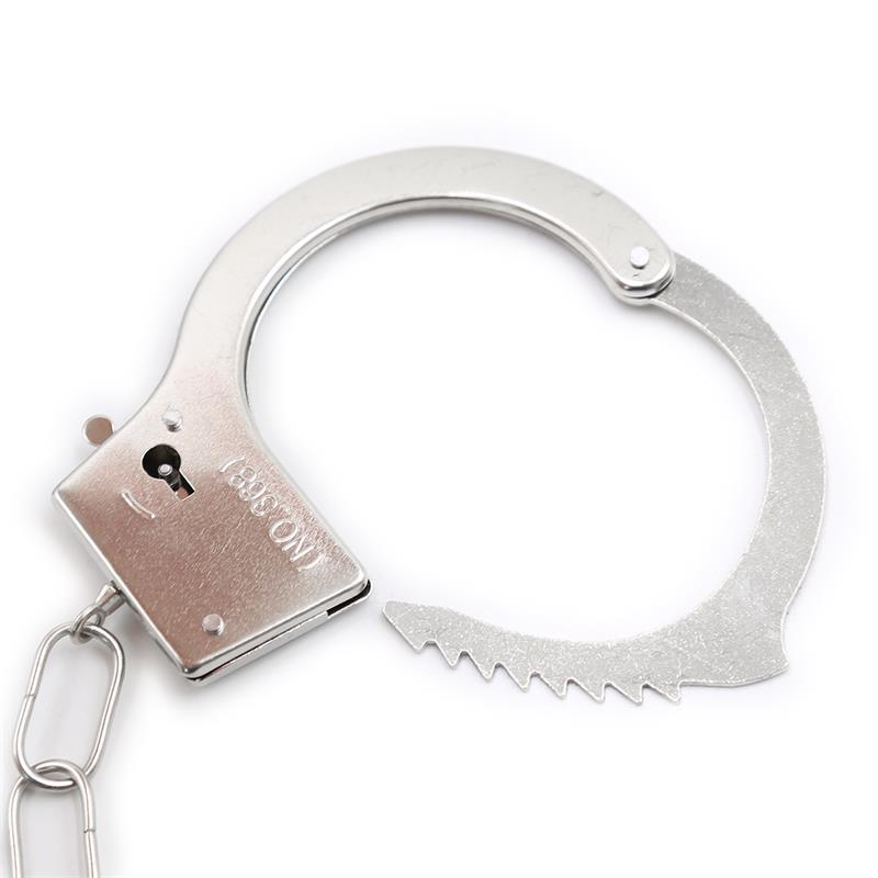 Furry Metal Hand Cuffs Red