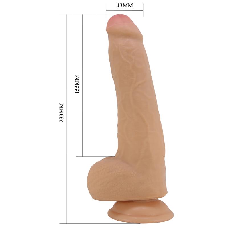 Dildo Realista con Piel Deslizante Retractil 233 cm