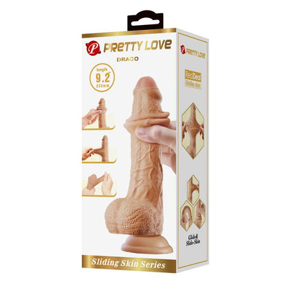 Dildo Realista con Piel Deslizante Retractil 233 cm