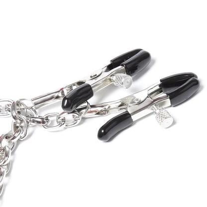 Nipple Clamps with Chain Silver