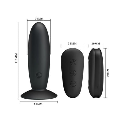 Plug Anal con Vibracion y Control Remoto USB
