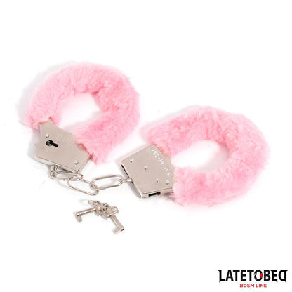 Esposas de Metal Furry con Pelo Rosa