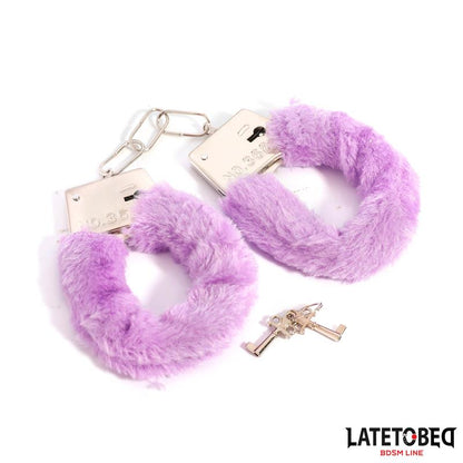 Esposas de Metal Furry de Pelo Purpura