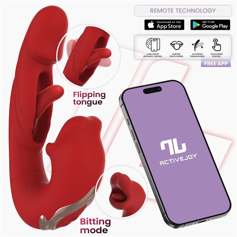 Mouty Vibrador Funcion Mordisqueo y Flipping con App