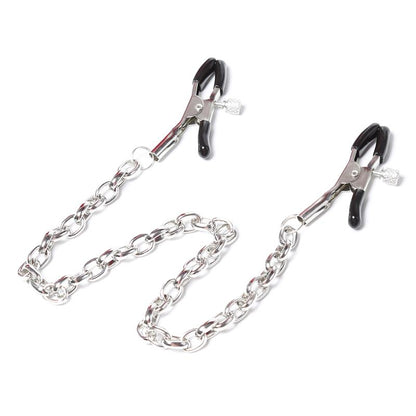 Nipple Clamps with Chain Silver