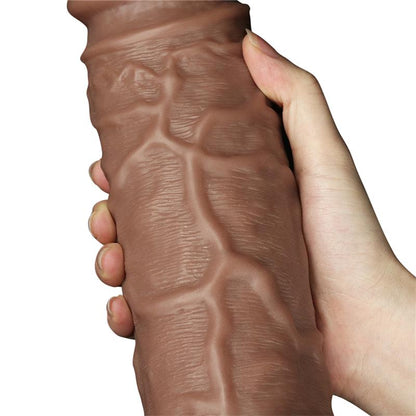 Dildo King 105 con Vibracion Chubby Marron