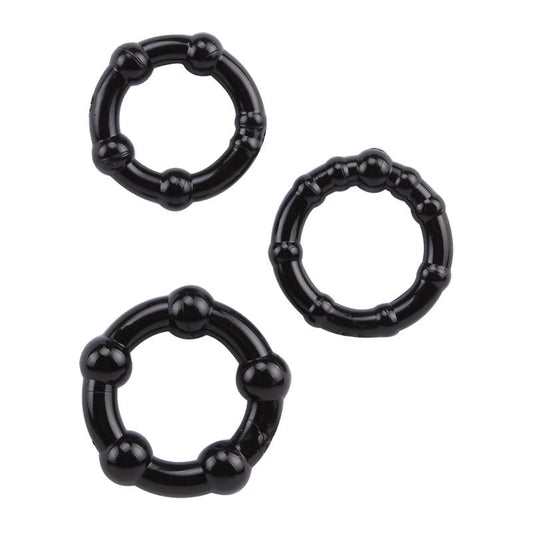 Anillos para el Pene Beaded Negro - Tienda IntimBarcelona