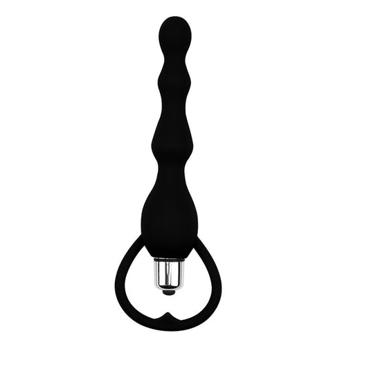 Cadena Anal Tail Power Silicona Negro - Tienda IntimBarcelona