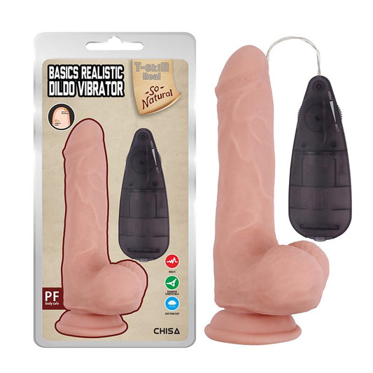 Dildo Vibrador Realista Basics Realistic 7,8 - Tienda IntimBarcelona