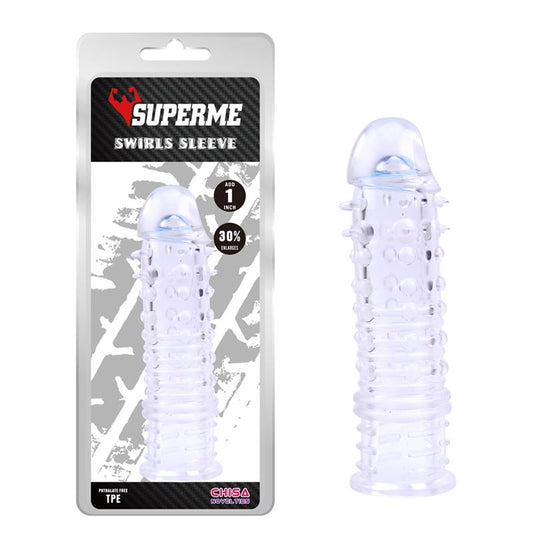 Funda para el Pene Swirls Transparente - Tienda IntimBarcelona