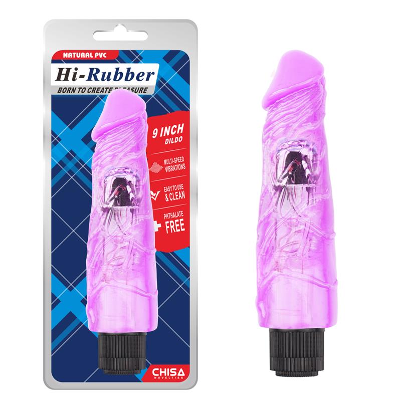 Vibrador Hi - Rubber 9 Purpura - Tienda IntimBarcelona